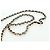 CHANEL Pochette a Catena Matelassé Bandiera a Scacchi Cotone Beige CC Auth YKZ1020SAM D'oro - vista 8