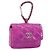 CHANEL Pochette Matelassé con Moschettone Pelle Verniciata Rosa Argento CC Auth YKZ1380A