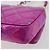 CHANEL Pochette Matelassé con Moschettone Pelle Verniciata Rosa Argento CC Auth YKZ1380A - vista 17