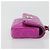 CHANEL Pochette Matelassé con Moschettone Pelle Verniciata Rosa Argento CC Auth YKZ1380A - vista 3