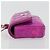 CHANEL Pochette Matelassé con Moschettone Pelle Verniciata Rosa Argento CC Auth YKZ1380A - vista 4