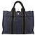 Hermès HERMES Fourre ToutPM Borsa Tote in Tela Blu Navy Argento Auth am11365 - vista 13