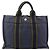 Hermès HERMES Fourre ToutPM Borsa Tote in Tela Blu Navy Argento Auth am11365 - vista 2