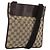 GUCCI GG Canvas Schultertasche Beige Silber 27639 Auth 175230A
