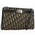 Borsa a Spalla in Tela Trotter Christian Dior Blu Navy Oro Auth 175155 D'oro