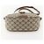 GUCCI GG Supreme Web Sherry Line Bag PVC Beige Gold 89 02 032 Auth 175961 Golden - view 5
