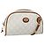 Borsa a Spalla GUCCI GG Plus Supreme PVC Bianco Oro Auth 175962