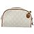 Borsa a Spalla GUCCI GG Plus Supreme PVC Bianco Oro Auth 175962 - vista 2