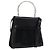 Borsa Gancini Salvatore Ferragamo in pelle verniciata 2 in 1 Nero Argento Auth 175600A