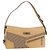 Borsa a Spalla Christian Dior Trotter in Tela Chic da Strada Beige Argento Auth 176137A