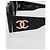 Gafas de sol CHANEL de plástico Negro CC Auth ka3896A - vista 7