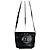 Bolsa de Ombro de Couro Embossed Vintage Courreges Preta Preto