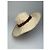 Cappello a tesa larga con fascia di piume Gucci vintage beige e marrone M - vista 10