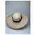 Cappello a tesa larga con fascia di piume Gucci vintage beige e marrone M - vista 3