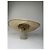 Cappello a tesa larga con fascia di piume Gucci vintage beige e marrone M - vista 4