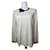 Pull en laine vintage Yves Saint Laurent crème marine M Beige  - vue 1