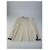 Pull en laine vintage Yves Saint Laurent crème marine M Beige  - vue 8
