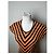 Top senza maniche a righe a zigzag vintage Givenchy arancione e nero M - vista 11