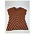Top senza maniche a righe a zigzag vintage Givenchy arancione e nero M - vista 5