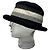 Cappello Vintage Givenchy in Feltro di Lana Striato Nero Grigio Bianco M