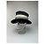 Cappello Vintage Givenchy in Feltro di Lana Striato Nero Grigio Bianco M - vista 3