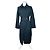 Céline Vintage Celine Paris Wollmantel mit einem Knopf und Gürtel, teal S Blau