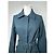 Céline Vintage Celine Paris Wollmantel mit einem Knopf und Gürtel, teal S Blau - Ansicht 4