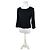 Top in jersey nero con scollo a barca Christian Dior vintage L