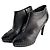 Timeless Chanel Botines de plataforma de cuero con cadena adornada CC 110 38,5 Negro