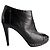 Timeless Chanel Botines de plataforma de cuero con cadena adornada CC 110 38,5 Negro - vista 6
