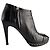 Timeless Chanel Botines de plataforma de cuero con cadena adornada CC 110 38,5 Negro - vista 8