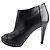 Timeless Chanel Botines de plataforma de cuero con cadena adornada CC 110 38,5 Negro - vista 9