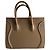 Céline Bolsa tote média em couro de bezerro drapeado Phanton bege - vista 3