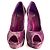 Miss Dior Peep Toes 135 Pump in Velluto 40.5 Viola Porpora - vista 3