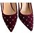 Valentino Garavani Décolleté in velluto Rockstud Spike 41.5 Borgogna Bordò - vista 10