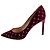 Valentino Garavani Décolleté in velluto Rockstud Spike 41.5 Borgogna Bordò - vista 6