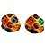 Pendientes Chanel bañados en oro con cabujón multicolor Gripoix Clip On