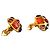 Pendientes Chanel bañados en oro con cabujón multicolor Gripoix Clip On - vista 2