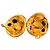 Pendientes Chanel bañados en oro con cabujón multicolor Gripoix Clip On - vista 3