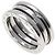 Bulgari Anello Bvlgari B-zero1 a 2 bande in oro bianco 18K