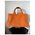 Borsa Tote Prada Canapa Arancione in Tela con Cristalli - vista 2