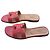 Sandalias Hermès Oran de piel rosa