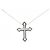 Autre Marque Collana a Croce con Diamanti in Oro Bianco e Oro Nero Au750 Argento