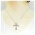 Autre Marque Collana a Croce con Diamanti in Oro Bianco e Oro Nero Au750 Argento - vista 6