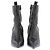 Botas Louis Vuitton de piel efecto cocodrilo negras Negro - vista 4