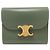 Céline Portafoglio bi-fold Celine Triomphe con patta Verde