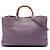 Bamboo Borsa shopper grande in pelle di vitello viola con bambù Gucci Porpora