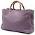 Bamboo Borsa shopper grande in pelle di vitello viola con bambù Gucci Porpora - view 2