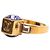 Louis Vuitton Gold Plated Crystal Gamble Cocktail Ring Golden - Ansicht 2