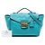 Borsa a tracolla Sound Lock in Vitello Daino blu di Prada Turchese - vista 8